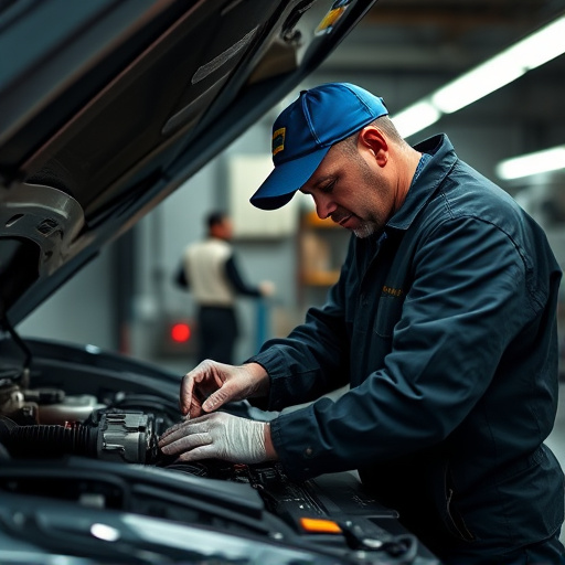 auto technician working