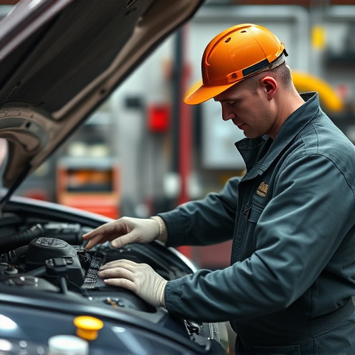 auto technician working