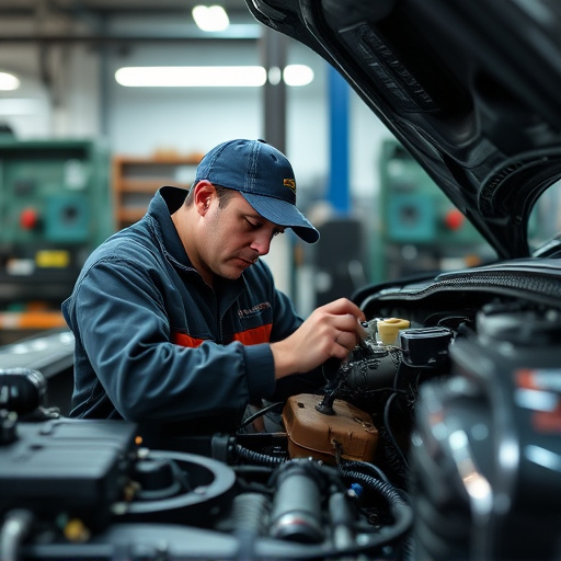 auto technician working