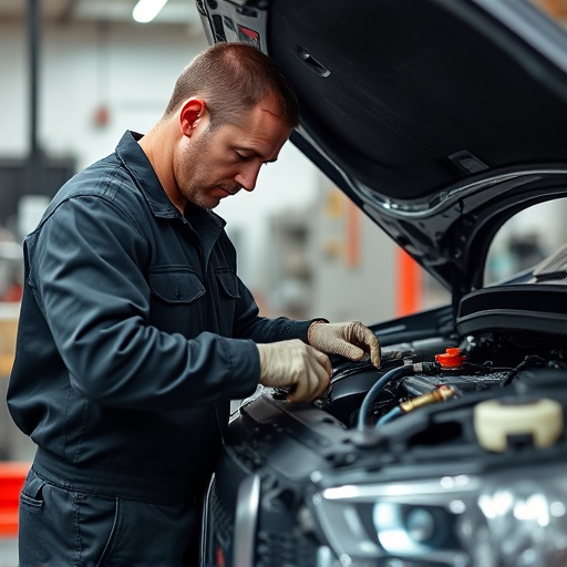 auto technician working