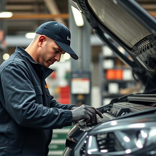 auto technician working
