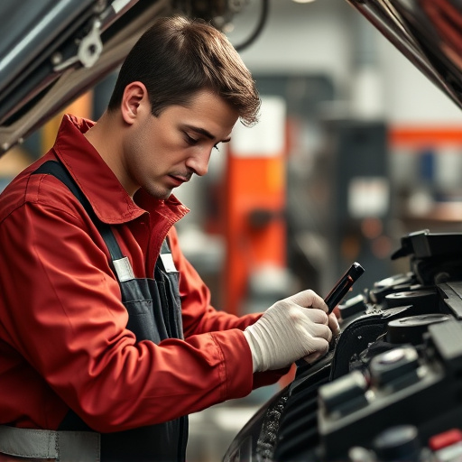 auto technician working