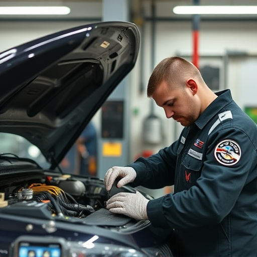 auto technician working