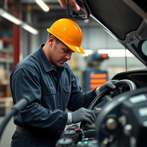 auto technician working