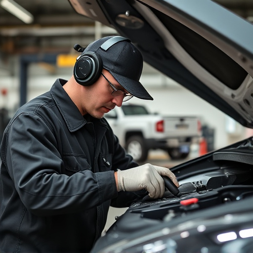 auto technician working