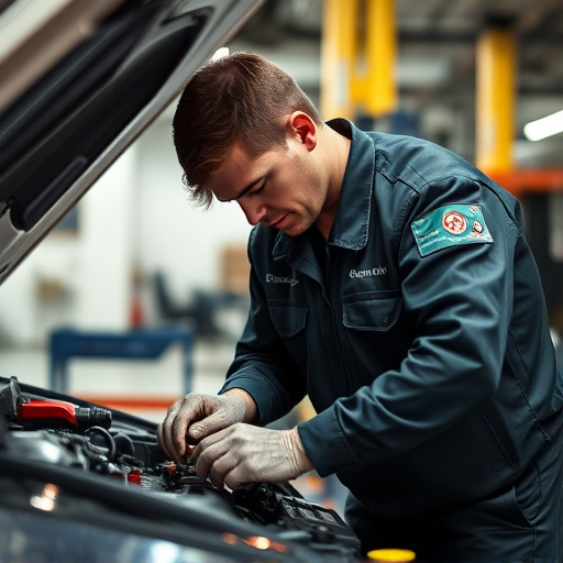 auto technician working