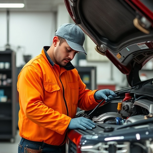 auto technician working