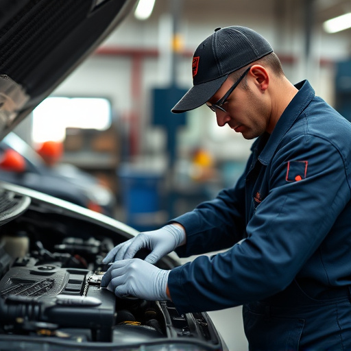 auto technician working