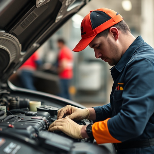 auto technician working