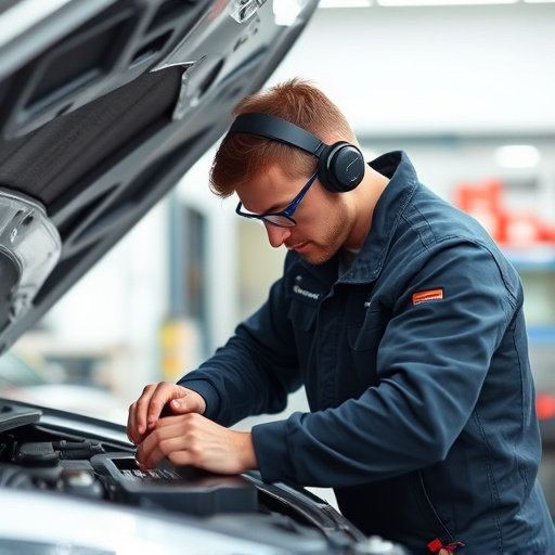auto technician working