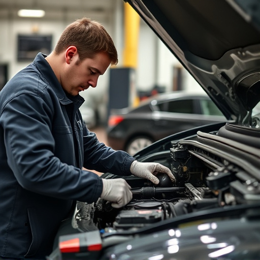 auto technician working