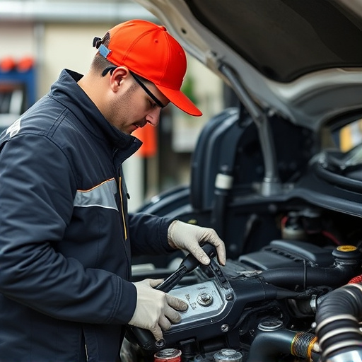 auto technician working