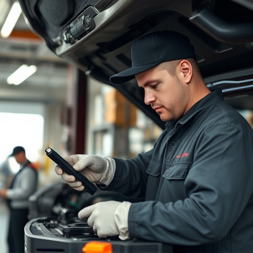 auto technician working