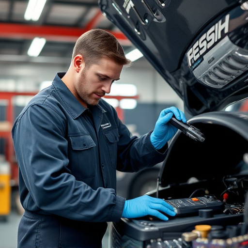 auto technician working