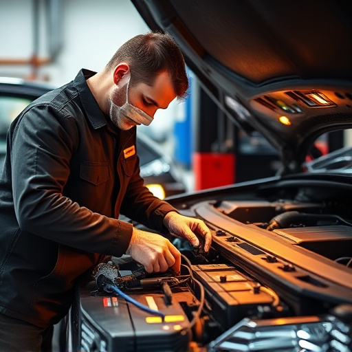 auto technician working