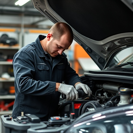 auto technician working