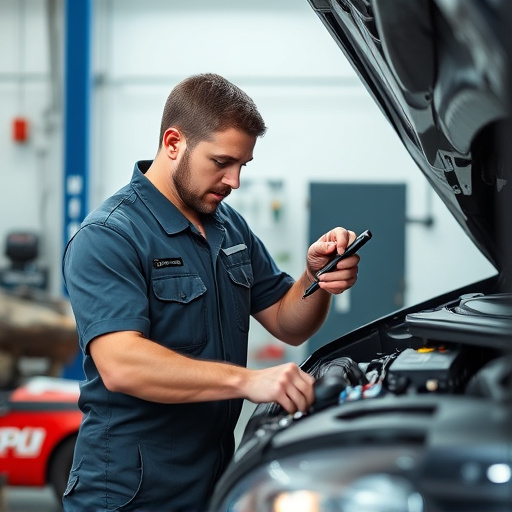 auto technician working