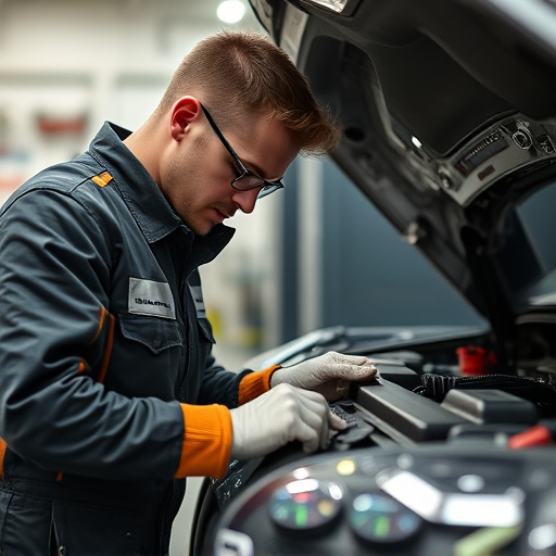 auto technician working