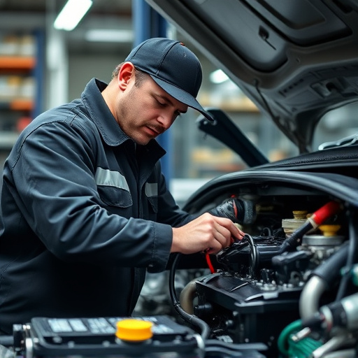 auto technician working