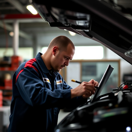 auto technician working
