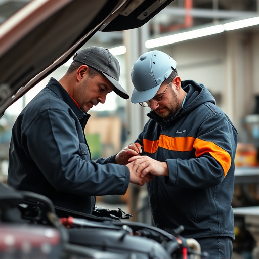 auto technician working
