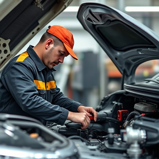 auto technician working