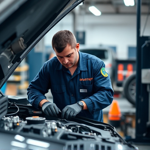 auto technician working