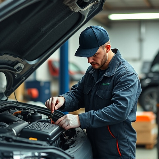 auto technician working