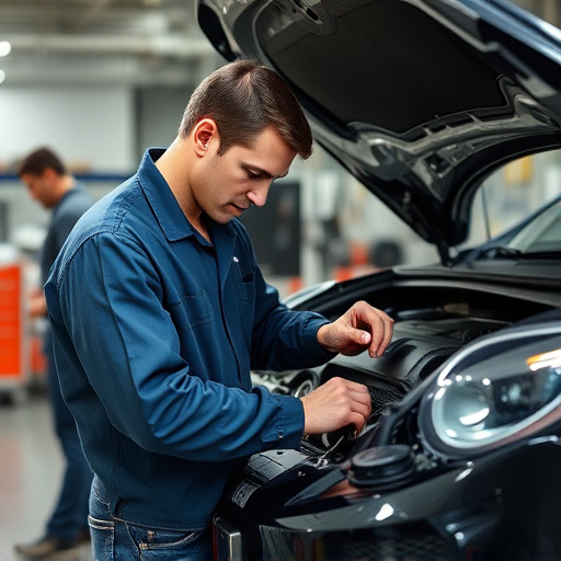 auto technician working