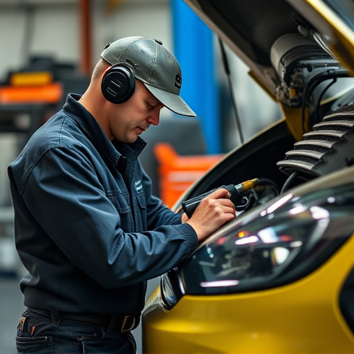 auto technician working