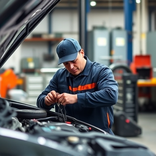 auto technician working