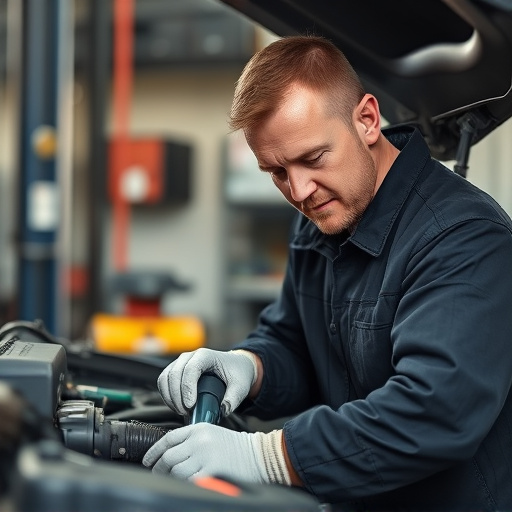 auto technician working