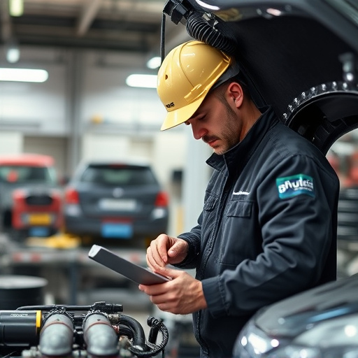 auto technician working