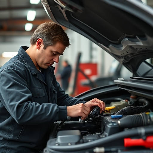 auto technician working
