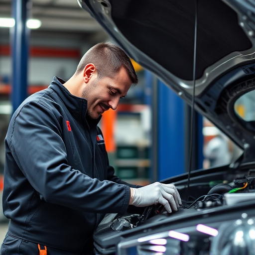 auto technician working