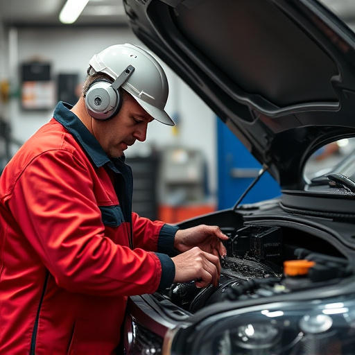 auto technician working