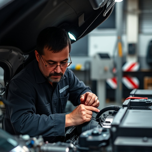auto technician working