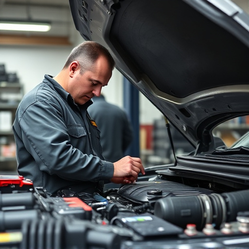 auto technician working