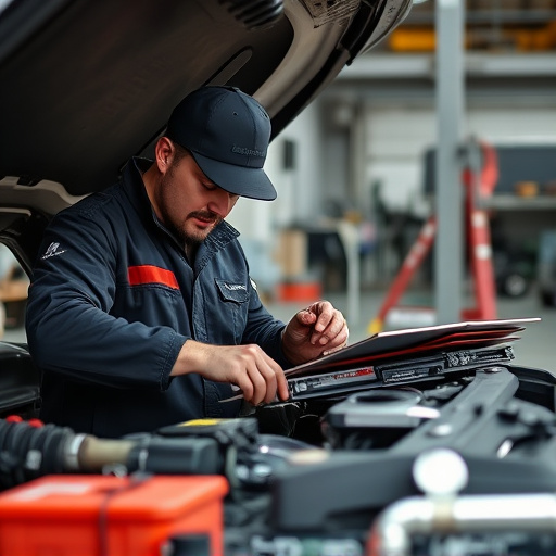 auto technician working