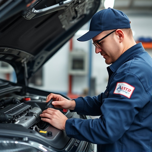 auto technician working