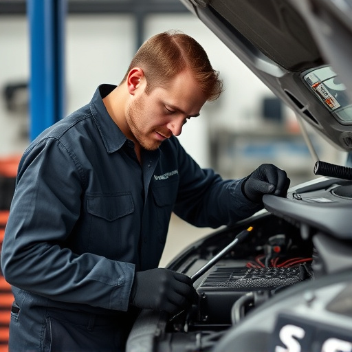 auto technician working