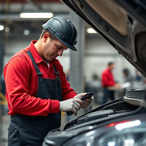 auto technician working