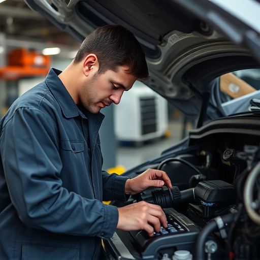 auto technician working