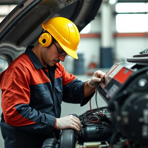auto technician working