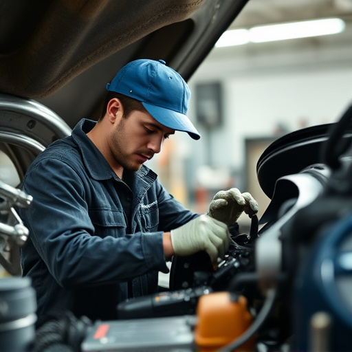auto technician working
