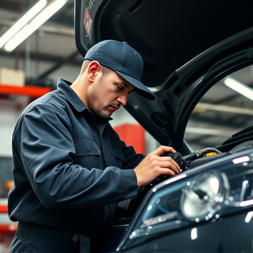 auto technician working