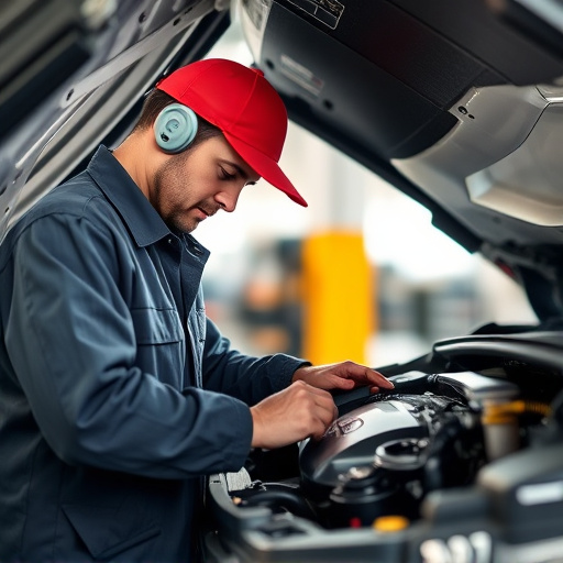auto technician working