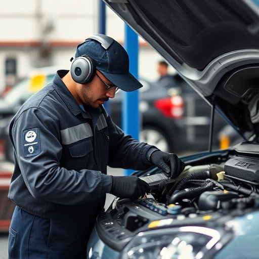 auto technician working
