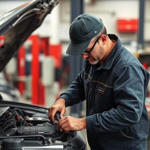 auto technician working