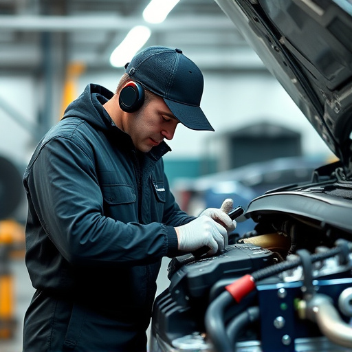 auto technician working